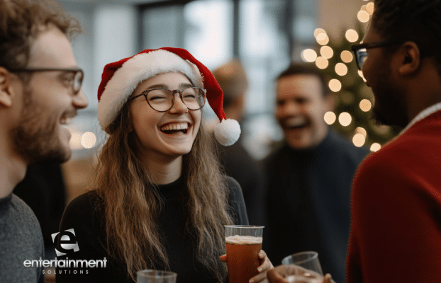 Entertainment solutions with Strike A Light and Whack-A-Mole icebreaker games for corporate Christmas parties