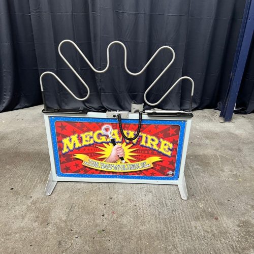 Ex-hire Mega Wire giant buzz wire game for sale in Ireland — red carnival artwork